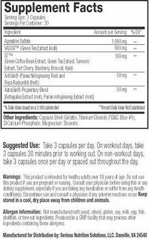 VasoForce XT- Nitric Oxide Support Supplement for Pumps, Vascularity, Performance and More