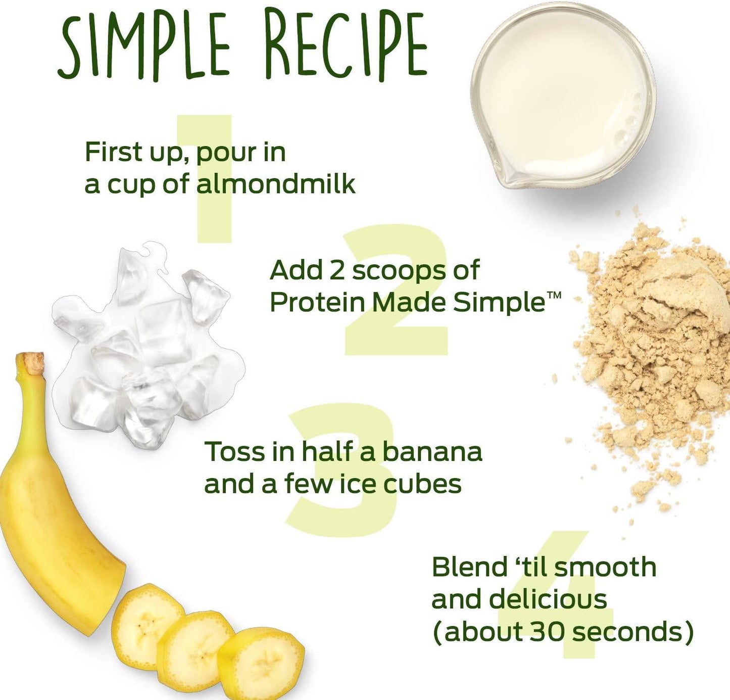 Vega Protein Made Simple, Vanilla, Stevia Free Vegan Plant Based Protein Powder, Healthy, Gluten Free, Pea Protein for Women and Men, 9.2 Ounces (10 Servings)