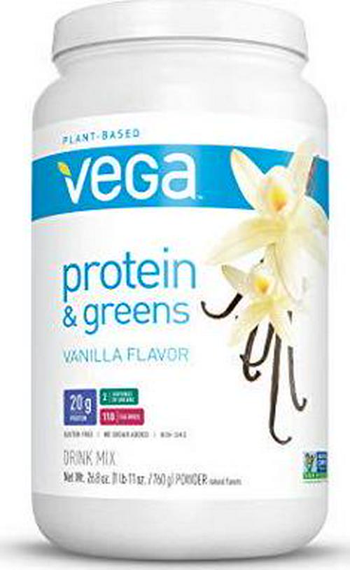 Vega Protein and Greens Tub Powder Vanilla 26.8 Ounce - Plant Based Protein Powder, Gluten Free, Non Dairy, Vegan, Non Soy, Non GMO
