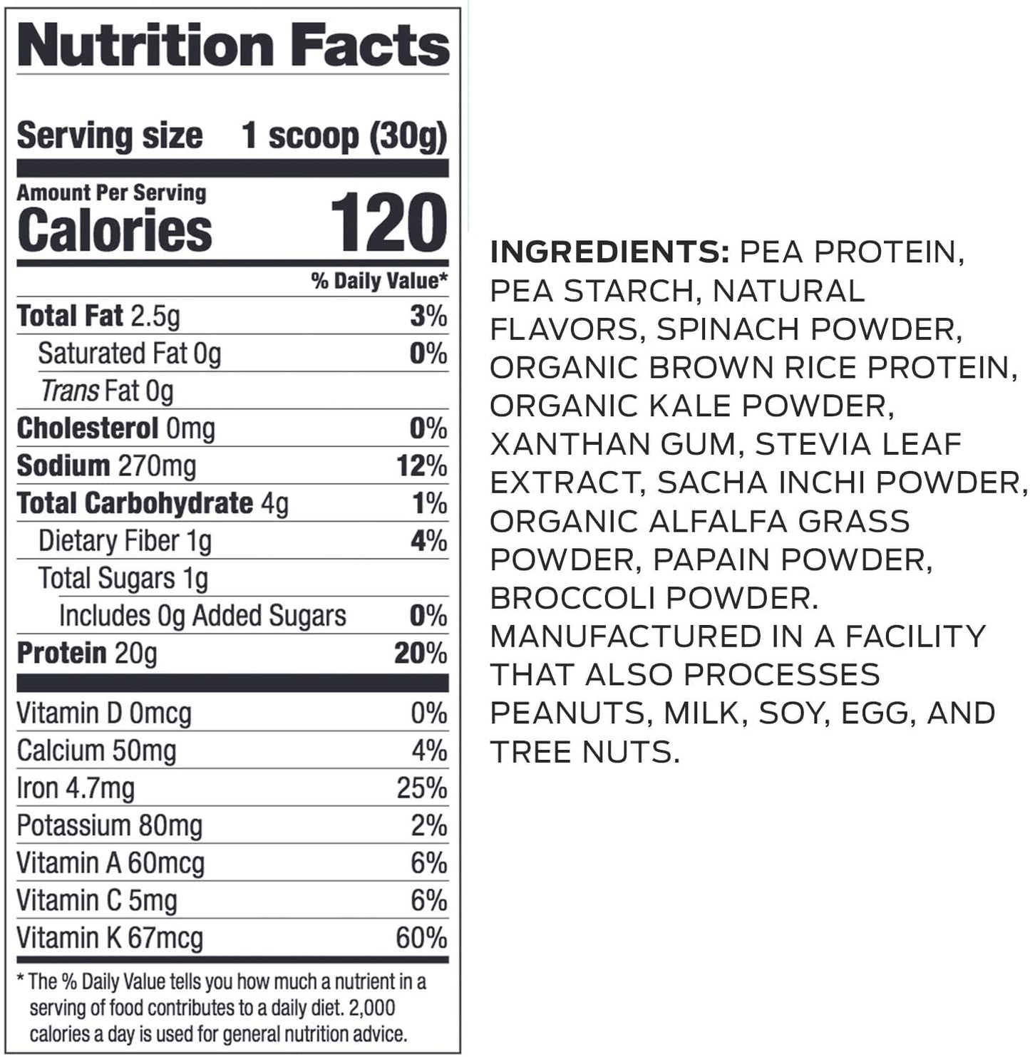 Vega Protein and Greens, Vanilla, 1.35 lb, 21 Servings