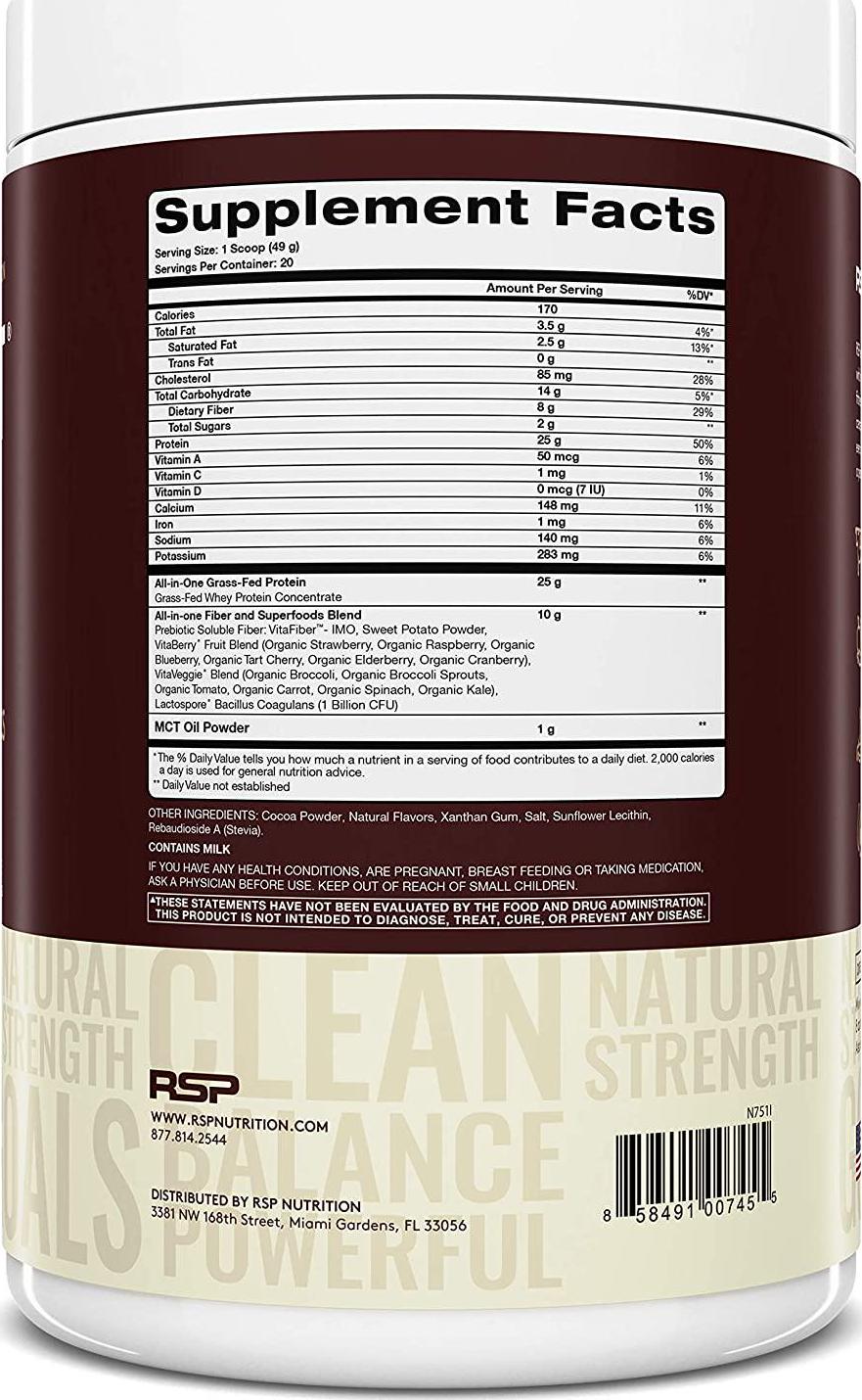 Vegan AminoLean Pre Workout Energy (Acai 25 Servings) with TrueFit Protein Powder (Chocolate 2 LB)