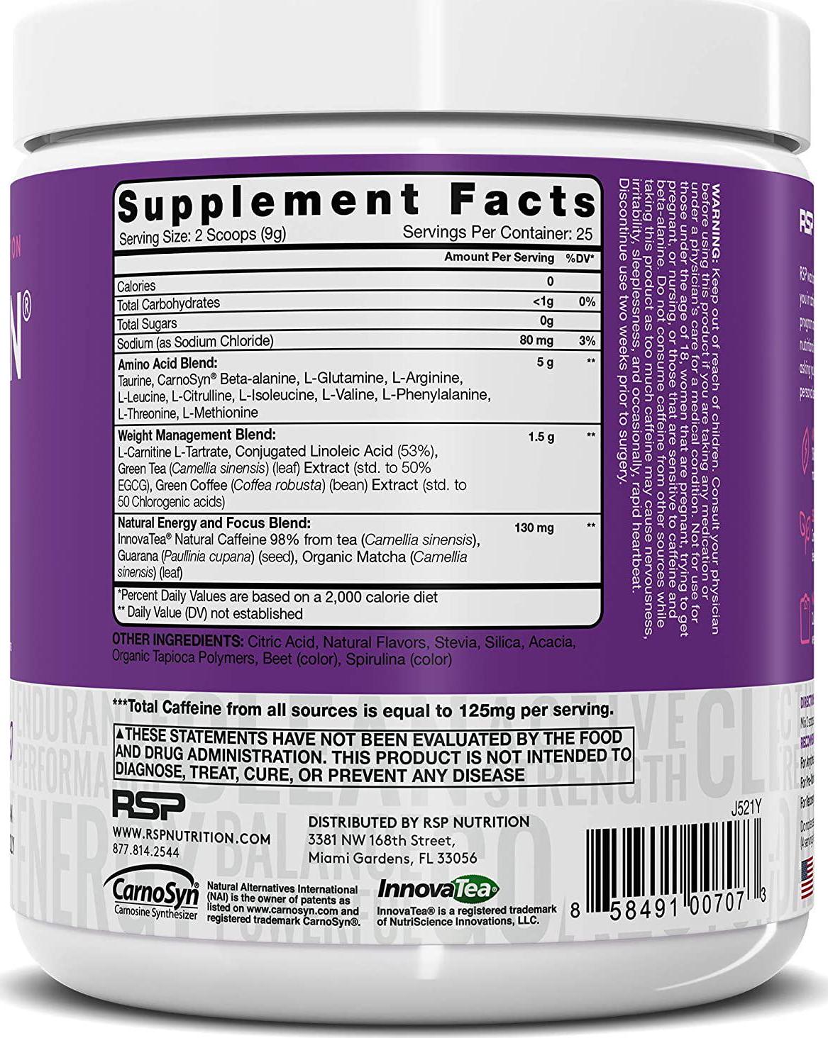 Vegan AminoLean Pre Workout Energy (Acai 25 Servings) with TrueFit Protein Powder (Chocolate 2 LB)