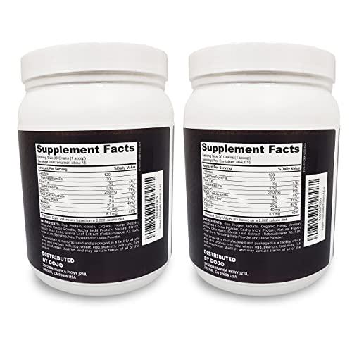 Vegan Chocolate Protein Powder 1lb (2-Pack) by Kate Naturals. A Gluten-Free, Soy-Free, Non-Dairy Protein Supplement in a Convenient Resealable Container