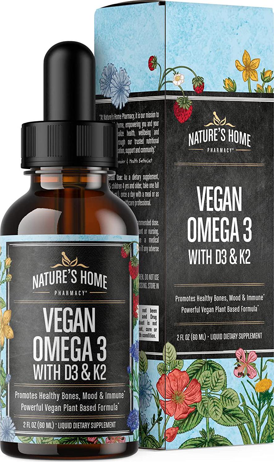 Vegan Omega 3 with Vegan D3 and K2 EPA DHA