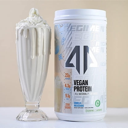 Vegan Protein by AP Regimen | All-Natural Plant Based Pea Protein | Keto Friendly for Men and Women | 22 Grams Protein per Serving | Gluten, Lactose and Soy Free | 25 serv (Vanilla Milkshake)