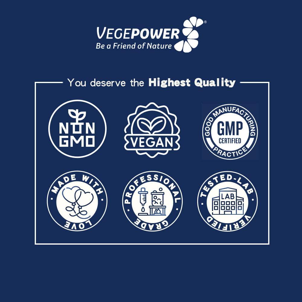 Vegepower Vegan Omega 3 DHA Supplement, Fish Oil Alternative, 2000mg Algae Oil for Brain, Heart, Eyes Health, Immune System Support, Plant-Based, Non-GMO, Vegan DHA Prenatal Supplement - 90 Softgels