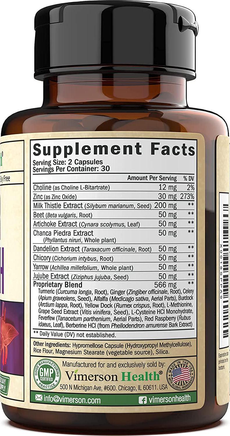 Vimerson Health Liver Health + Turmeric Ginger Bundle. Liver Cleanse and Detox - Artichoke, Milk Thistle, Ginger, Celery. Joint Support and Pain Relief with BioPerine. Inflammation and Antioxidant Balance