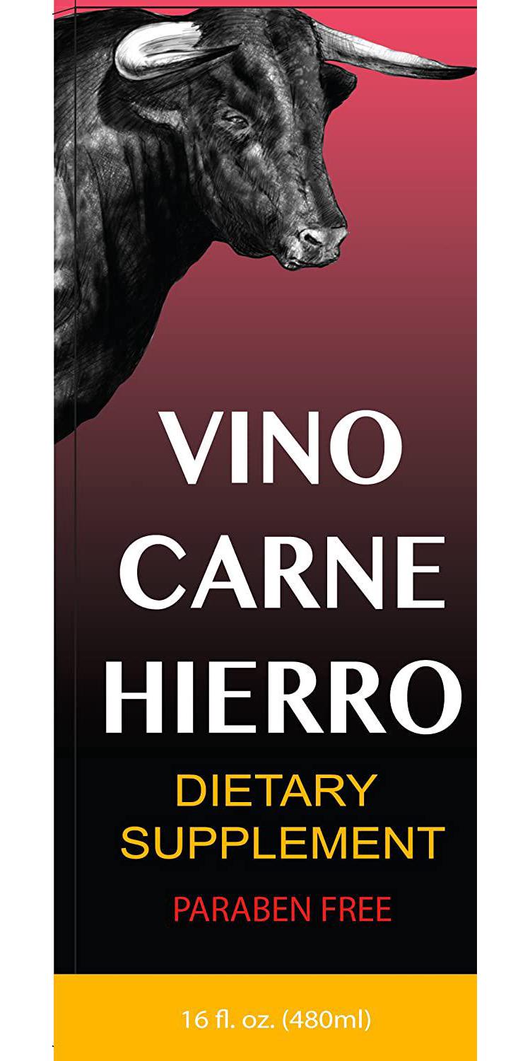 Vino Carne Hierro 16 oz Paraben Free