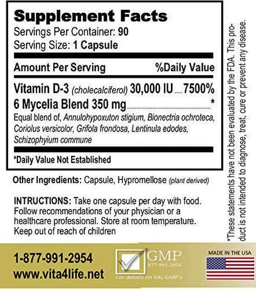 Vita4life Vitamin D3, 30,000 Iu (90 Count)