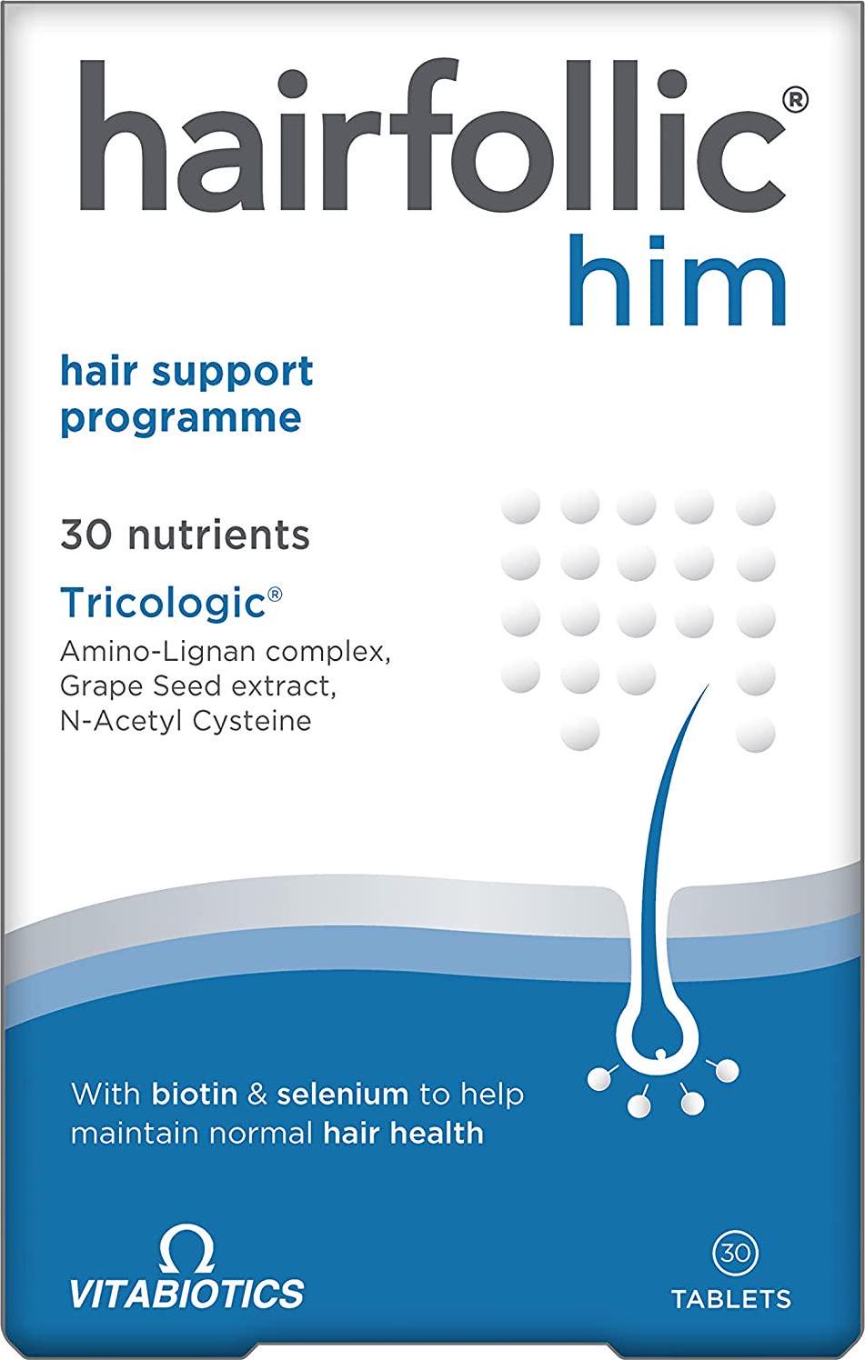 Vitabiotics Hairfollic Him - 30 Tablets