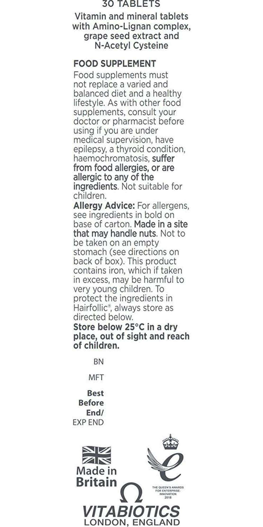 Vitabiotics Hairfollic Him - 30 Tablets