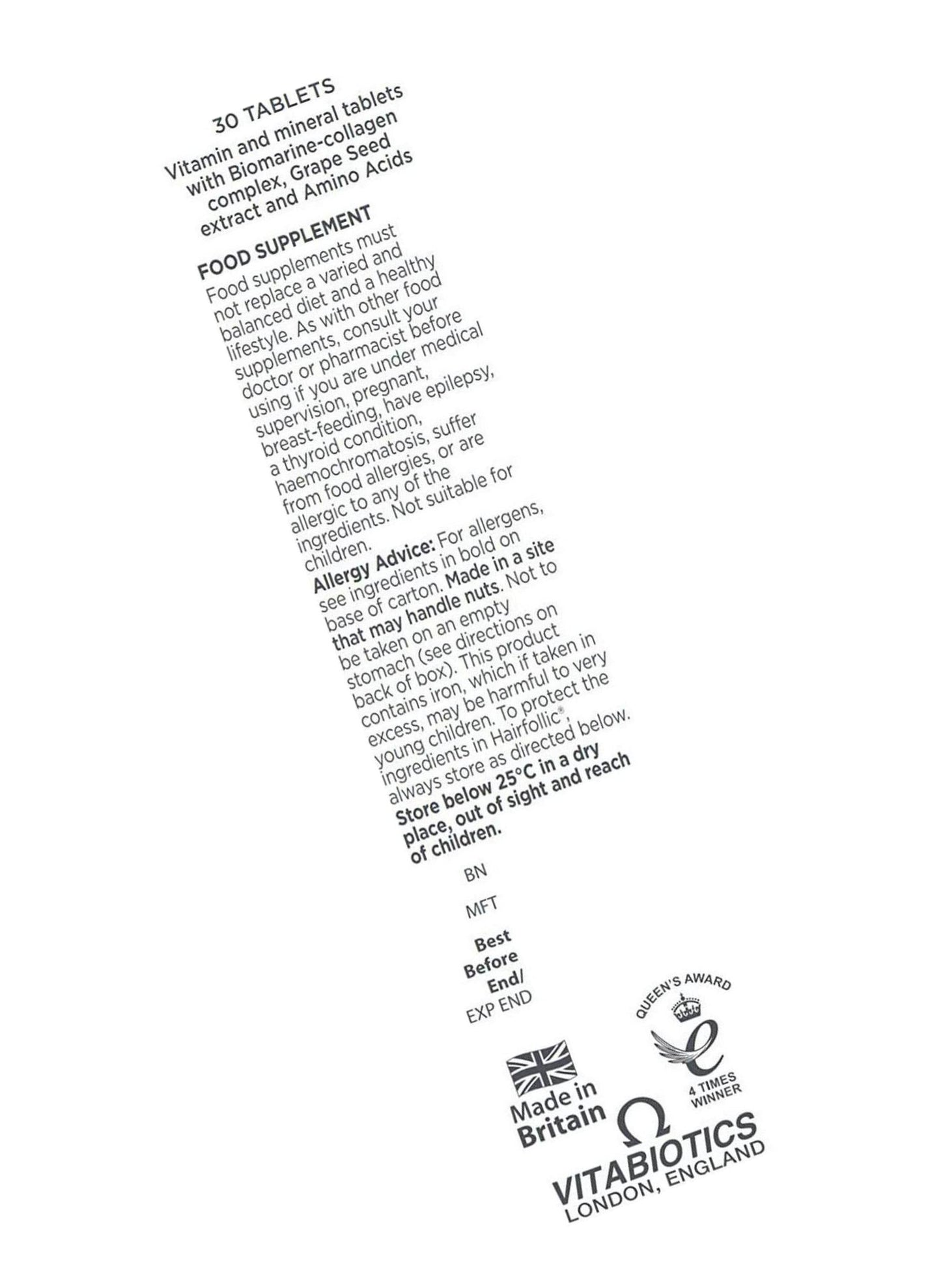 Vitabiotics Hairfollic Her 30 Tablets