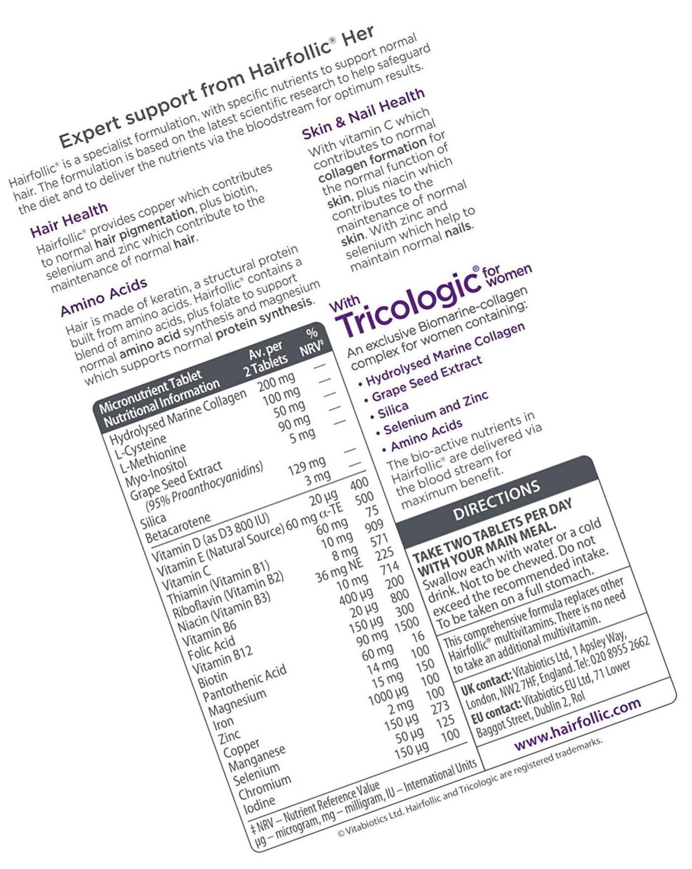 Vitabiotics Hairfollic Her 30 Tablets