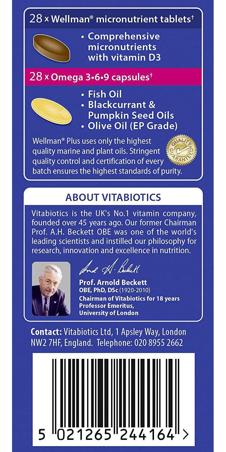 Vitabiotics Ltd Vitabiotics Wellman Plus, 56 Tablets/Capsules