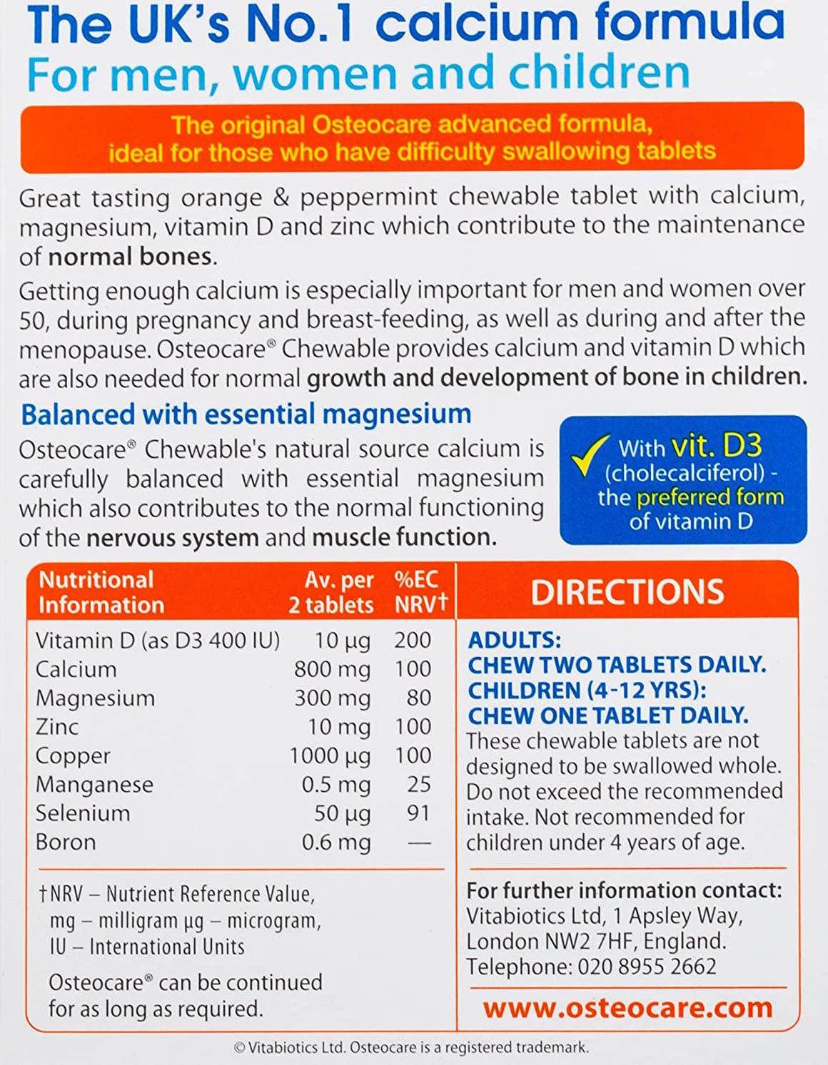 Vitabiotics Osteocare Chewable, 30 Tablets