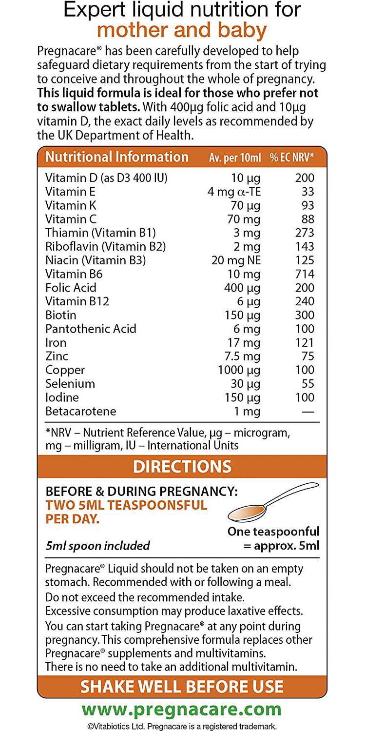 Vitabiotics Pregnacare Liquid, 200ml