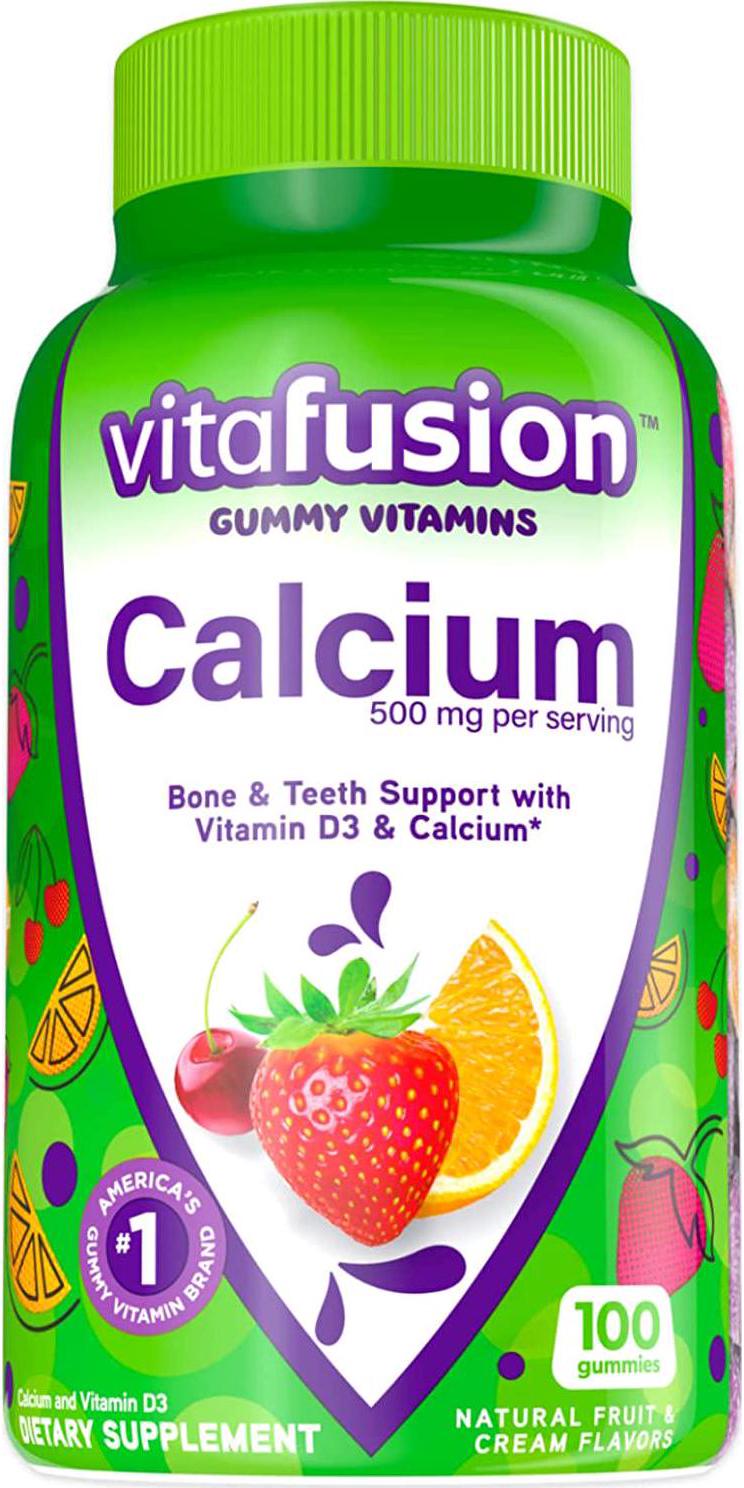 Vitafusion Calcium, Gummy Vitamins For Adults, 500 mg, 100-Count