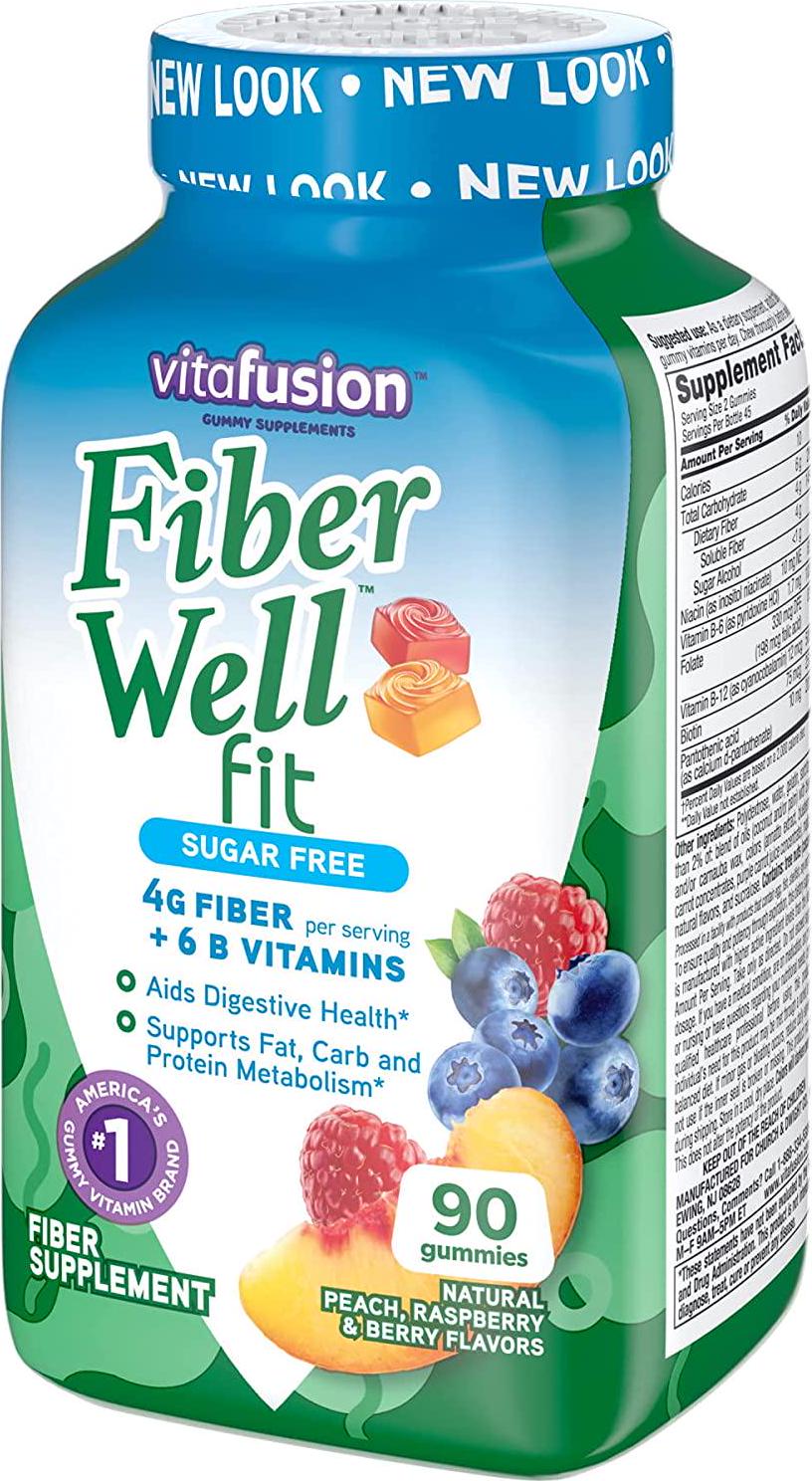 Vitafusion Fiber Well Fit Gummies Supplement, 90 Count (Packaging May Vary)