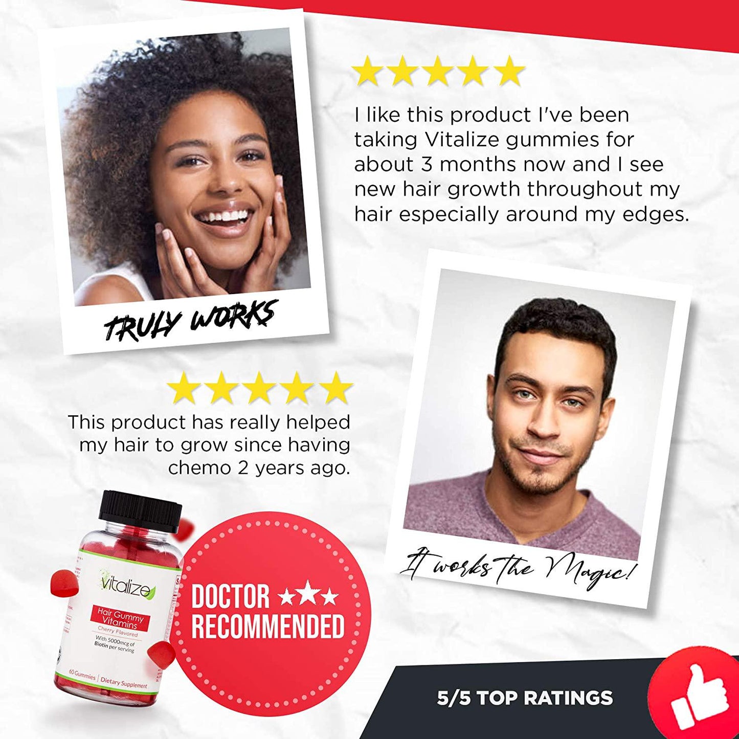 Vitalize Multivitamin Hair Gummy