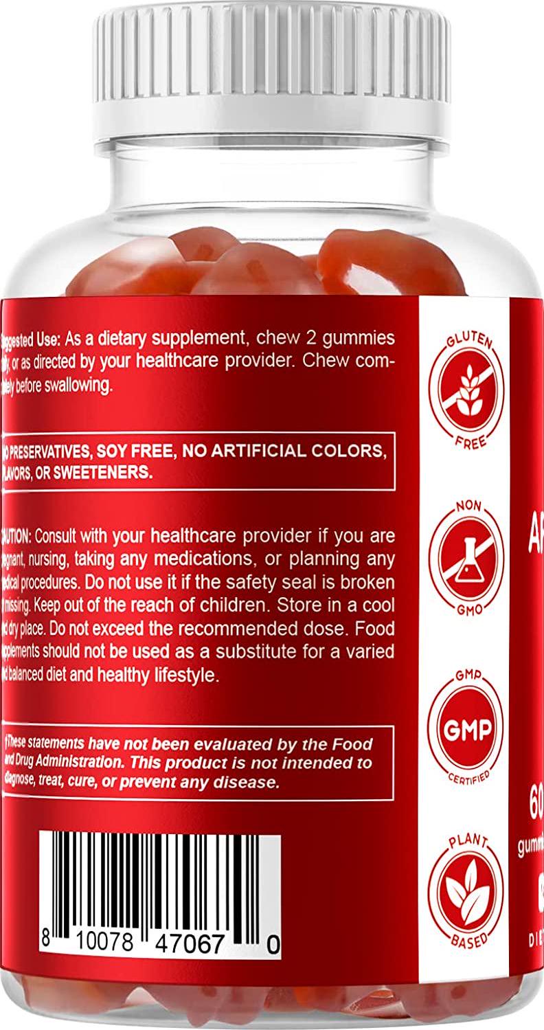 Vitamatic Apple Cider Vinegar Gummies - 1000mg per serving - 60 Vegan Gummies - ACV Gummies for Detox, Weight Loss Support, Energy Boost, Digestion and Gut Health