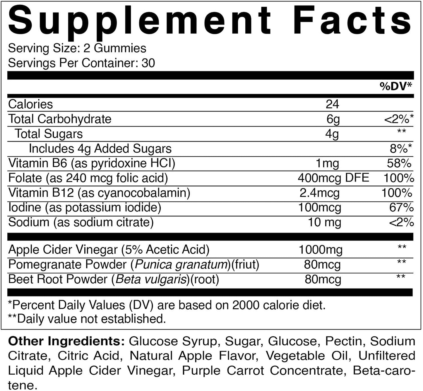 Vitamatic Apple Cider Vinegar Gummies - 1000mg per serving - 60 Vegan Gummies - ACV Gummies for Detox, Weight Loss Support, Energy Boost, Digestion and Gut Health