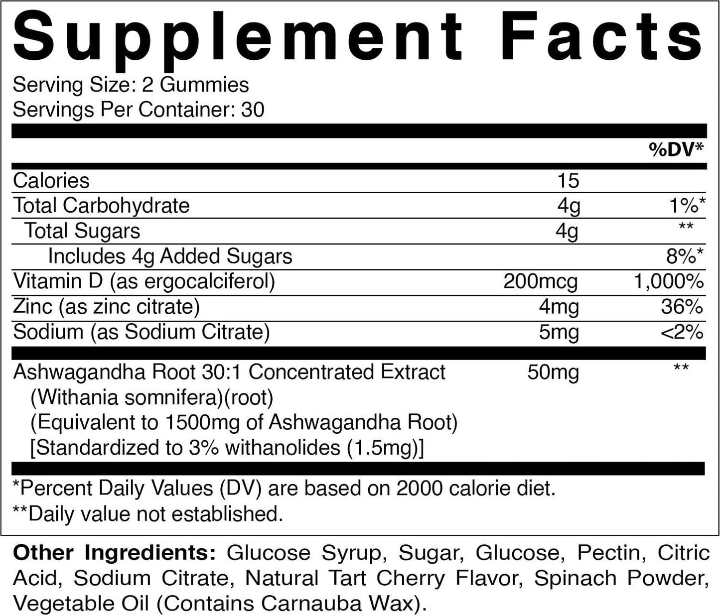 Vitamatic Ashwagandha Gummies 1500mg per serving - 60 Vegan Gummies - 3% Withanolides - Promotes stress relief naturally, relaxation, calmness and immune health