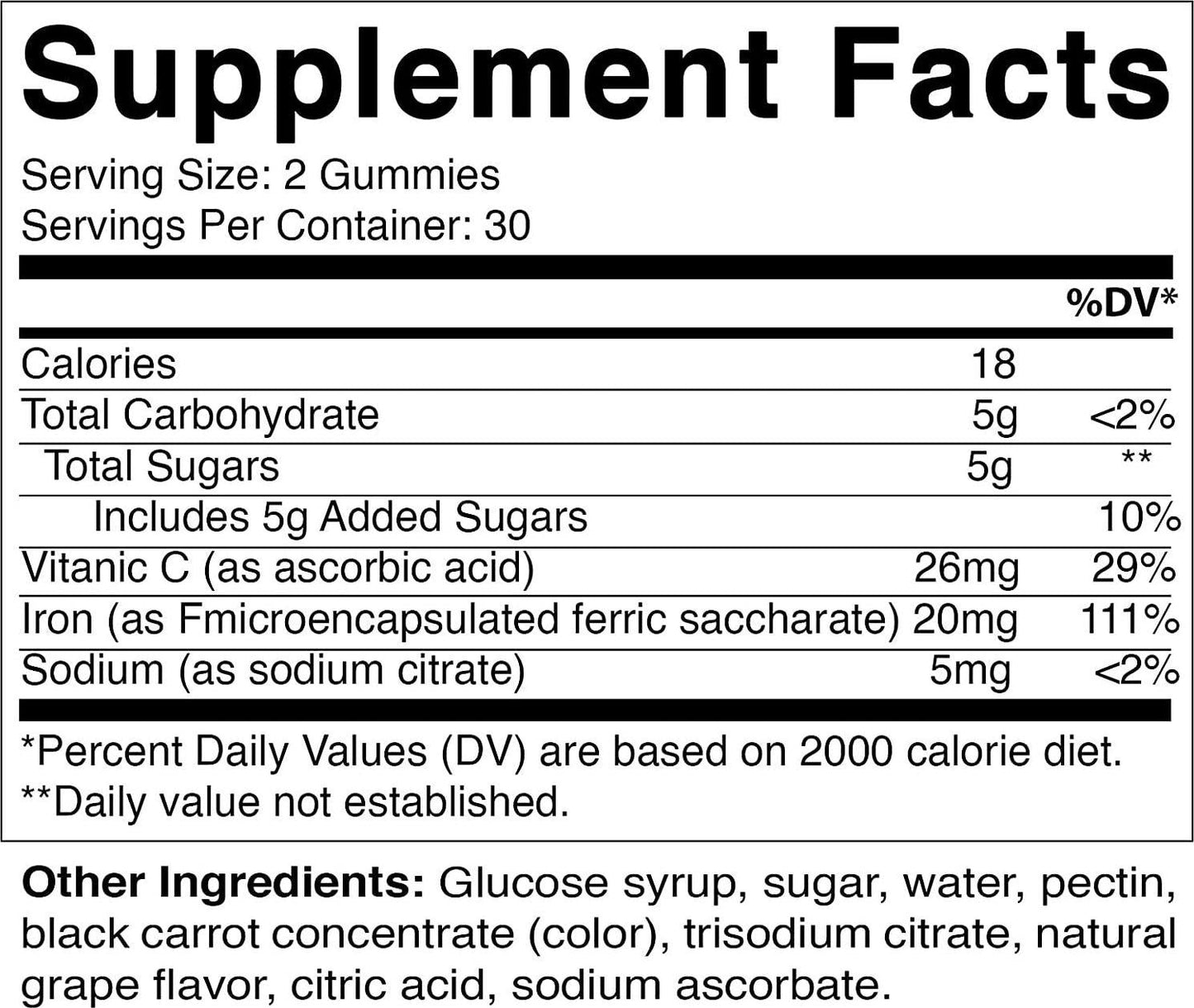 Vitamatic Iron Gummies Supplement for Women and Men - 20mg Serving - 60 Vegan Gummies - Great Tasting Iron Gummy Vitamins with Vitamin C (60 Count (Pack of 2))