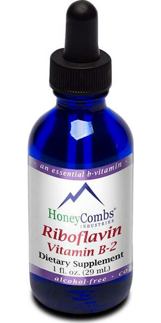 Vitamin B2 (Riboflavin) Drops, B Vitamin Liquid to Support Digestion, Blood Cells and Nervous System, Liquid Vitamins for Hair, Skin and Nails, Alcohol-Free, Non-GMO Riboflavin Extract, 1 Fl Oz.