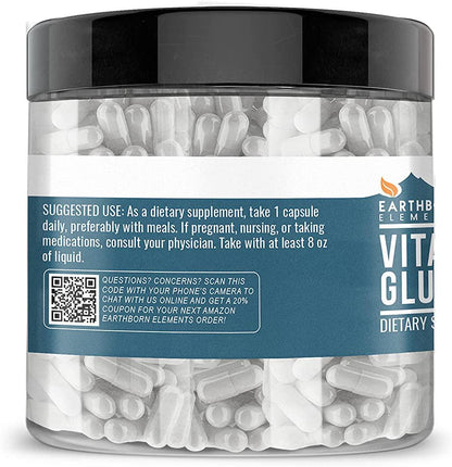 Vitamin C + Zinc Gluconate Supplement (200 Capsules) Immune Support, Non-GMO, Gluten Free, (640 mg/Serving)