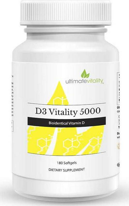 Vitamin D3 5000 as Cholecalciferol 5,000 IU (125 mcg) - 180 Softgels