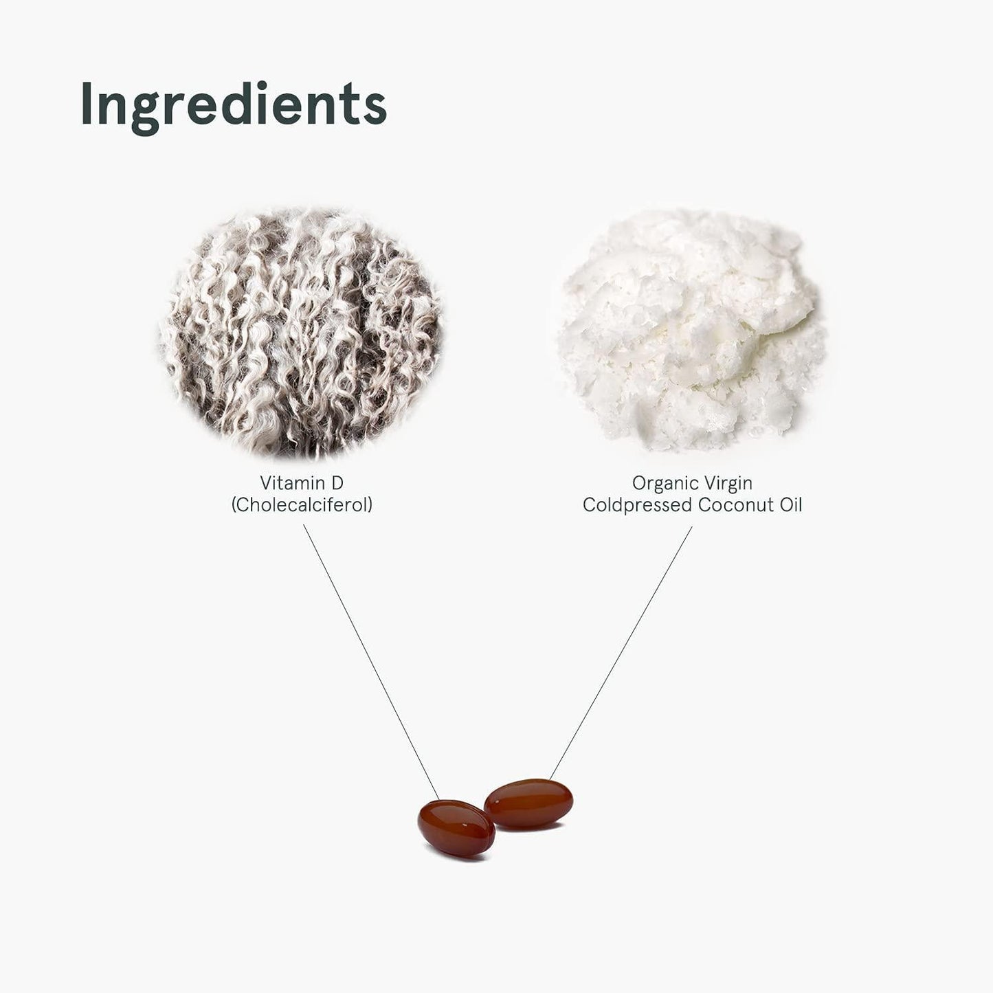 Vitamin D3 Supplement with Organic Coconut Oil for Optimal Absorption | Healthy Muscle Function, Bone Health, Immune Support, Non GMO | 2500 IU, 120 Softgel