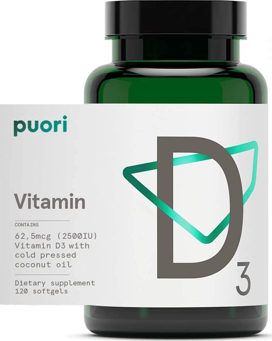 Vitamin D3 Supplement with Organic Coconut Oil for Optimal Absorption | Healthy Muscle Function, Bone Health, Immune Support, Non GMO | 2500 IU, 120 Softgel