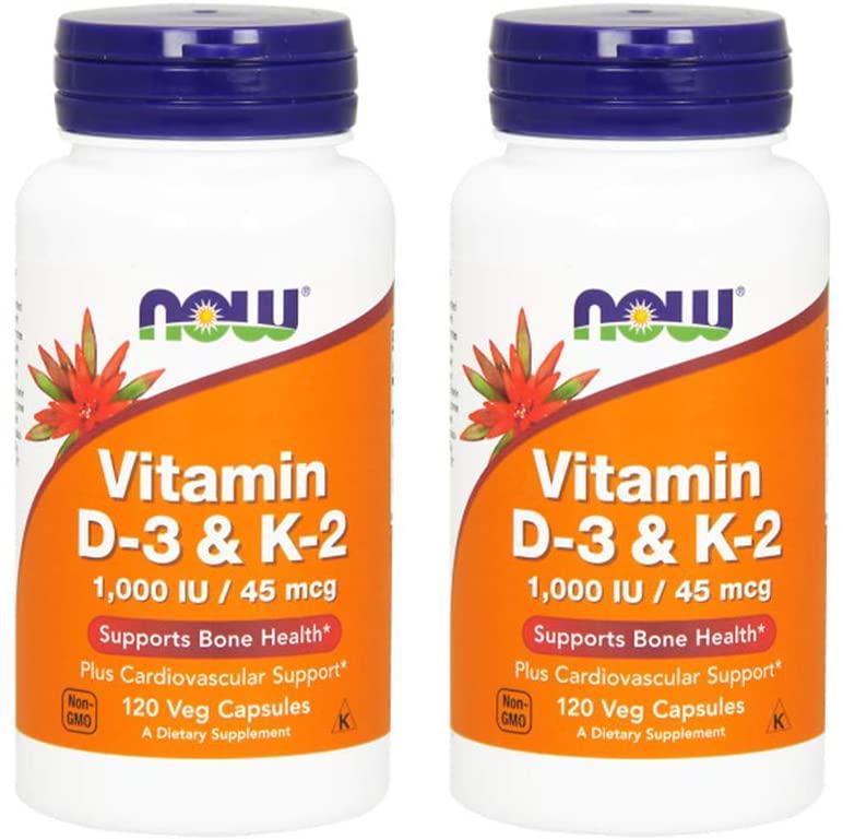 Vitamin D-3 and K-2 - 120 ct (Pack of 2)