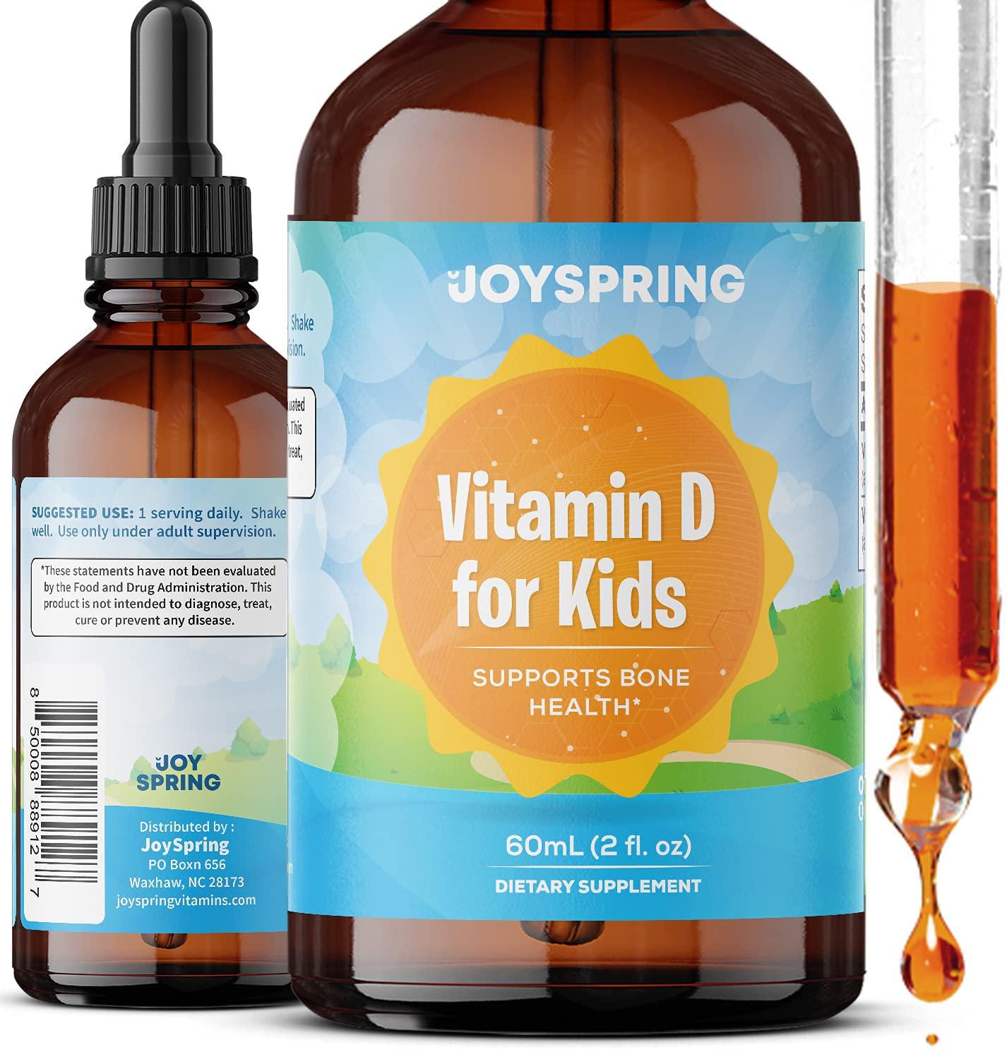 Vitamin D for Kids Drops- Kids Vitamin D3 for Strong Bones - Vitamin D Drops for Toddlers to Support Growth, Bone, and Immune Health - Vitamin D3 for Kids Liquid Vitamin (2 Ounce)