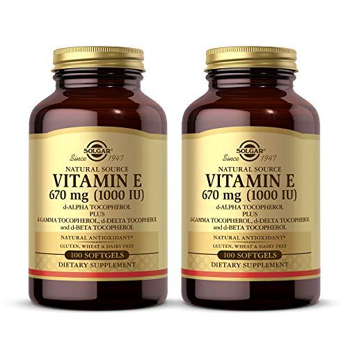 Vitamin E 670 MG (1000 IU) Mixed Softgels (d-Alpha Tocopherol and Mixed Tocopherols) - 100 Count - 2 Pack