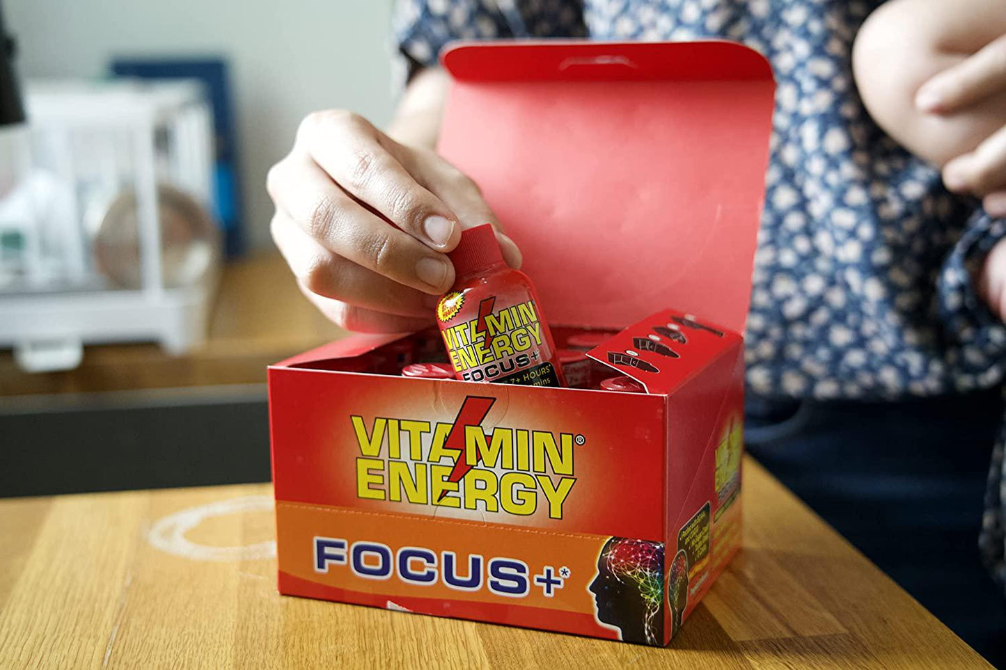 Vitamin Energy Focus+ Energy Drink Shot, Up to 7+ Hours of Energy, 1.93 Fl Oz, 12 Count