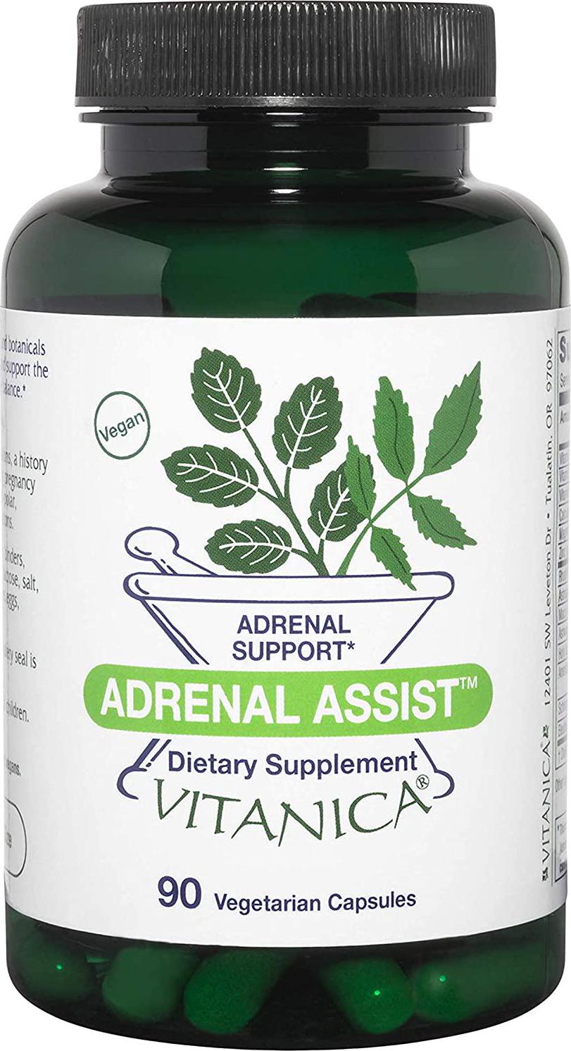 Vitanica Adrenal Assist, Adrenal Support, Vegan, 90 Capsules