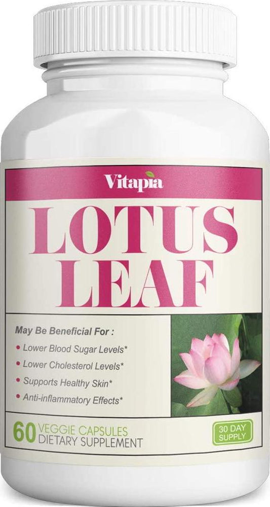 Vitapia Lotus Leaf 1000mg per Serving - 60 Veggie Capsules - Vegan and Non-GMO - Support Blood Sugar Levels, Cholesterol Levels, Liver Health, Digestive Health, Anti-inflammatory*