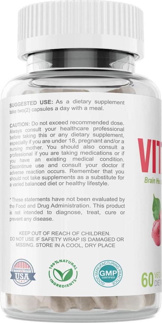 Vitapia Vitacoffee Capsules - Organic Coffeeberry Supplement - Coffee Fruit Extract - Powerful Antioxidant, Support Brain Health, Immune Support* - 30 Day Supply - Non GMO and Gluten Free