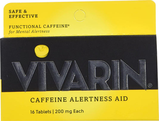 Vivarin Caffeine Alertness Aid 200mg Fast Acting: 3 Packs of 16 Tablets (48 Tablets Total)