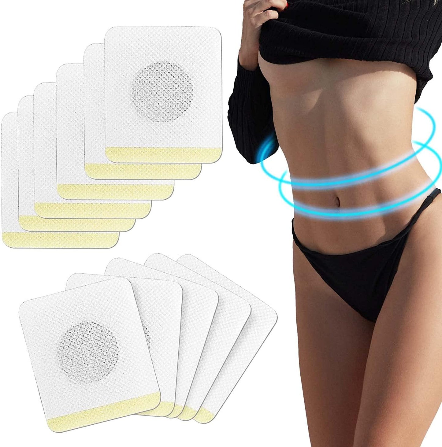 Voronajj Mugwort Belly Sticker, 90PCS Natural Wormwood Essence Belly Sticker, Moxa Hot Moxibustion Navel Wormwood Sticker
