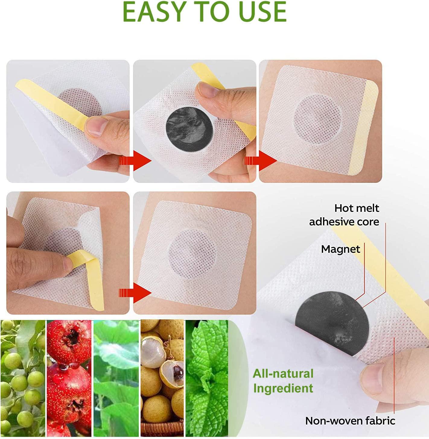 Voronajj Mugwort Belly Sticker, 90PCS Natural Wormwood Essence Belly Sticker, Moxa Hot Moxibustion Navel Wormwood Sticker