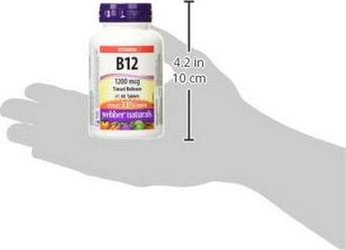WEBBER NATURALS Vitamin B12 Timed Release 1200mg 80 Tablets