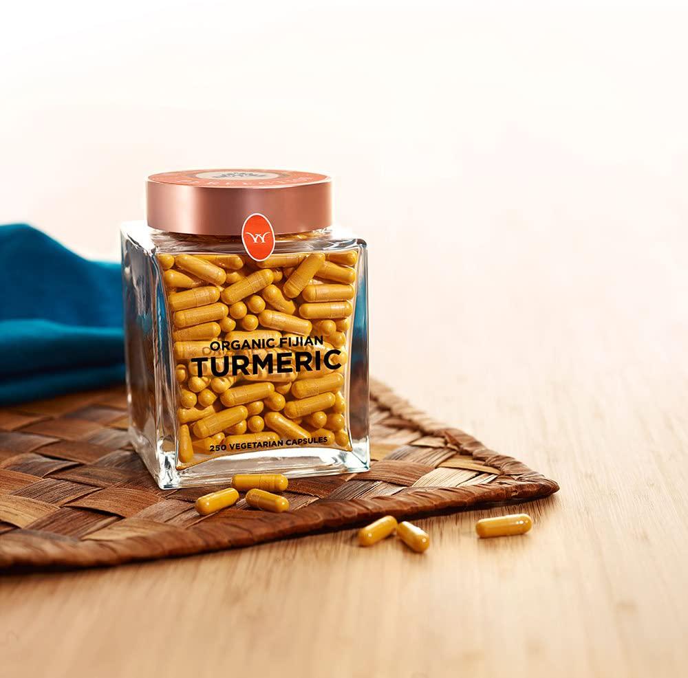 Wakaya Perfection Organic Fijian 500 MG Turmeric Capsules, 250 Count