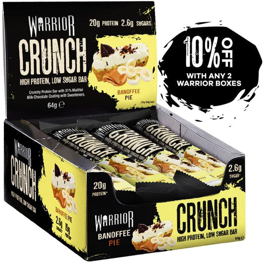 Warrior Crunch - Banoffee Pie Protein Bars, 12 x 64g
