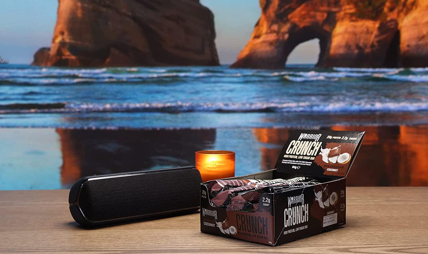 Warrior Crunch - Milk Chocolate Coconut Protein Bars, 12 x 64g