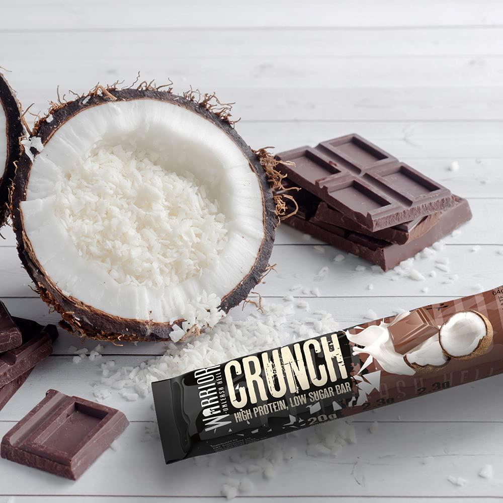 Warrior Crunch - Milk Chocolate Coconut Protein Bars, 12 x 64g