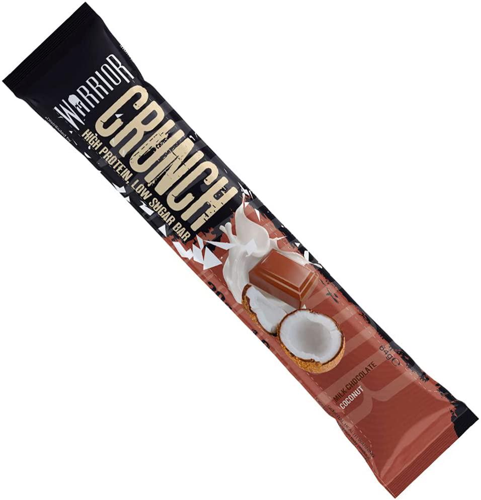 Warrior Crunch - Milk Chocolate Coconut Protein Bars, 12 x 64g