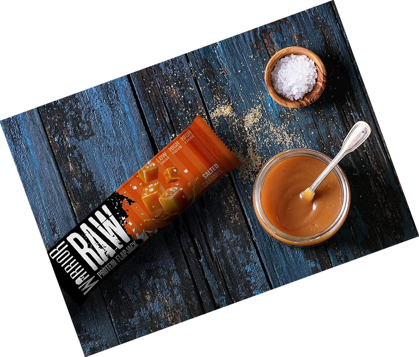 Warrior Raw - 12 x 75 g Flapjack Protein Bars (Salted Caramel)
