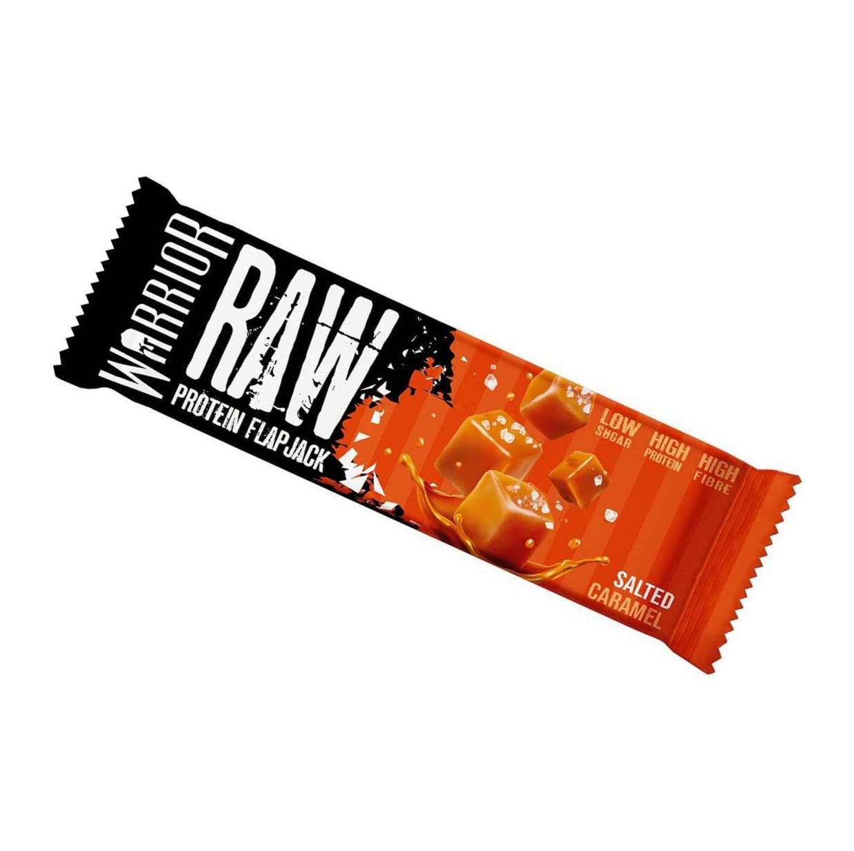 Warrior Raw - 12 x 75 g Flapjack Protein Bars (Salted Caramel)